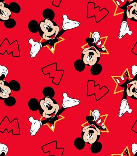 Discover Disney Mickey Mouse Welcome You in Red Fleece Blanket