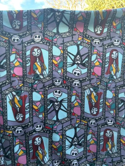 Nightmare Before Christmas Fleece Blanket Showcasing Sally and Jack