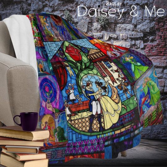 Discover Belle Blanket  Beauty and the Beast  Cozy Blanket Throw  Gifts for Her  Bed Blanket