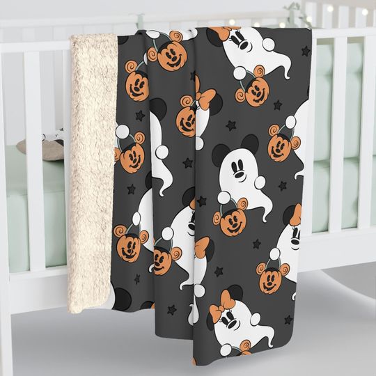 Discover Disney Halloween Blanket, Disney Sherpa Fleece Blanket