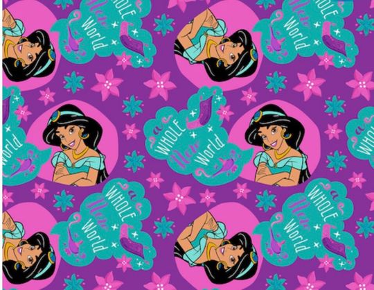 Disney Aladdin Fleece  , 2 yards 27, Jasmin Fleece  Blanket