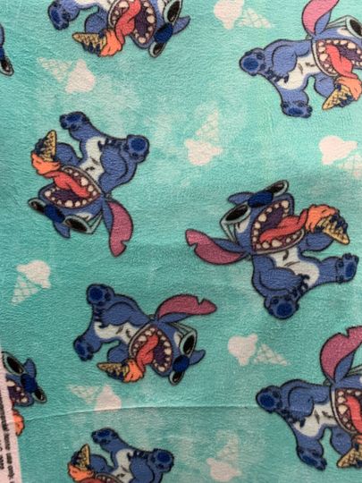 Discover Stitch Ice Cream Fleece Fabric/ Stitch Fleece Fabric / Sold By The Yard