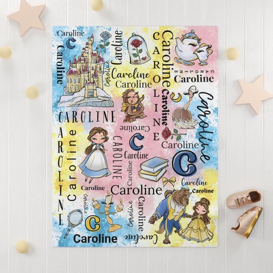 Soft Fleece Baby Blanket |Disney Blanket |Beauty and Beast Blanket