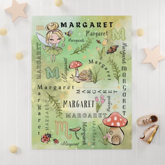 Tinker Bell Fleece blanket, Disney Name Blanket, Peter Pan Neverland