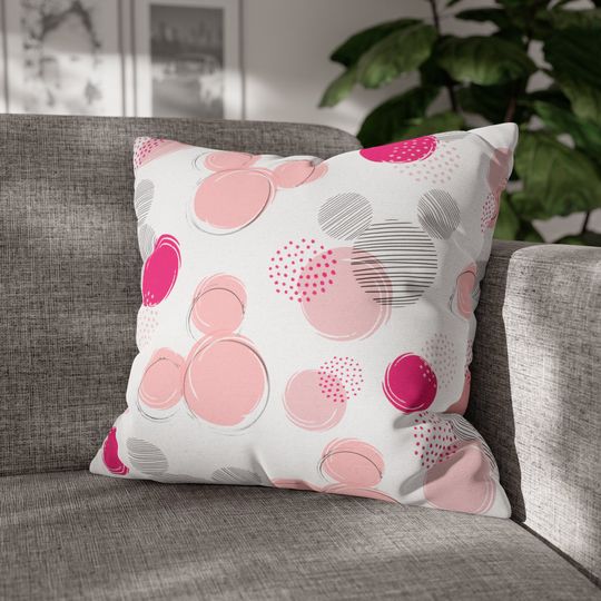 Discover Disney Polka Dot Throw Pillow, Disney Pillow, Minnie Cushion, Disney Cushion