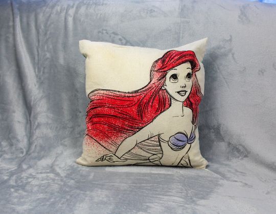 Discover The Little Mermaid Cushion Ariel Cushion Disney Cushion Canvas Cushion Cotton