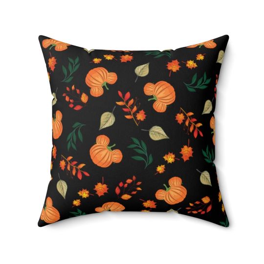 Disney Pumpkin Pillow Cover, Hidden Mickey, Cushion, Disney Bedding, Disney Home