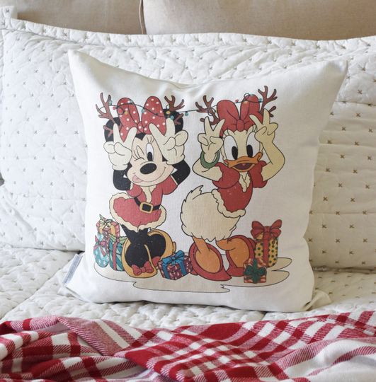 Discover Disney Christmas decor, Happiest Place on Earth pillow covers, Disney pillow covers