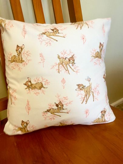 Bambi Cushion Cover | Cute Deer Print | Home Decor | Handmade