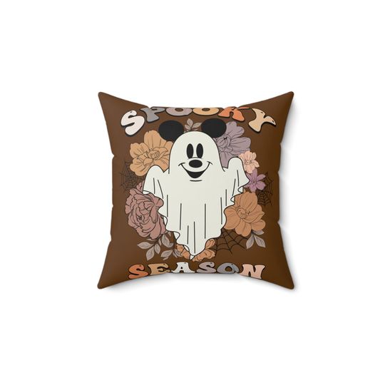Discover Nightmare on Main Street | Disney Halloween Pillow | Spooky Mickey and Minnie Pillow