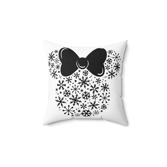 Discover Disney Christmas Decor Mickey Mouse Spun Polyester Square Pillow