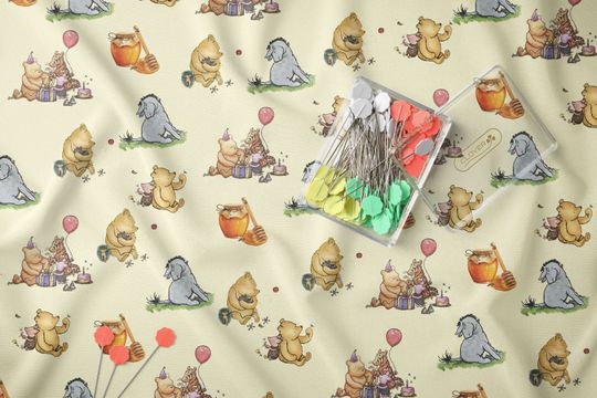 Discover Winnie the Pooh Fabric, Disney Fabric, Face Mask Fabric, Fabric Baby Blankets, Winnie the Pooh Pattern, 100% Cotton Fabric, Craft Fabric