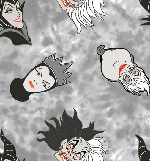 Discover Disney villans print handmade fleece tie blanket