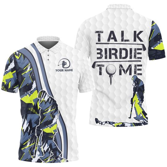 Custom Name Talk Birdie To Me Bigfoot Golf Polo Shirt