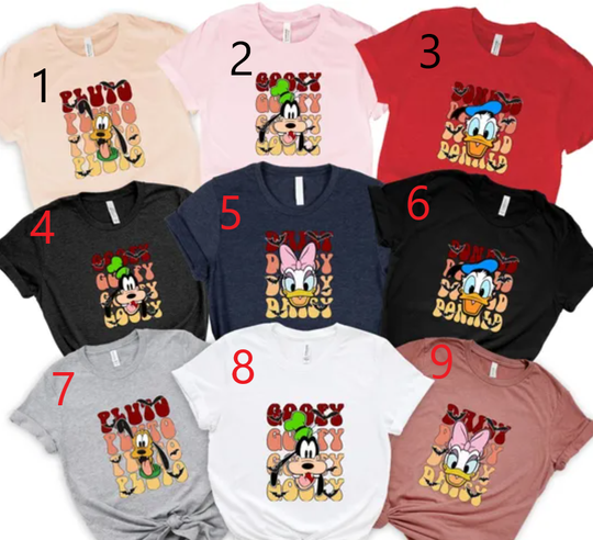 Mouse and Friends Bundle Halloween Shirt,Halloween Matching Shirt,Disney Mickey and Friends Characters,Goofy,Daisy,Pluto,Donald Disney Shirt