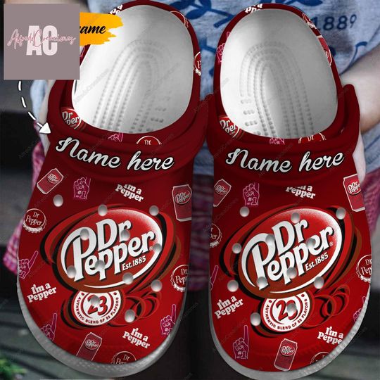 Custom Dr Pepper Clogs, Dr Pepper Sandals, Dr Pepper Men Shoes, Dr Pepper Women Shoes, Dr Pepper Drinking Shoes, Dr Pepper Lover Gifts