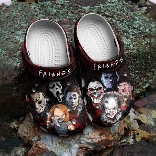 Discover Horror Movie Characters Clogs, Comfortable Crocs Shoes, Halloween Gift, Gift for Horror Fans, Classic Horror Friends Crocs, Spooky Croc