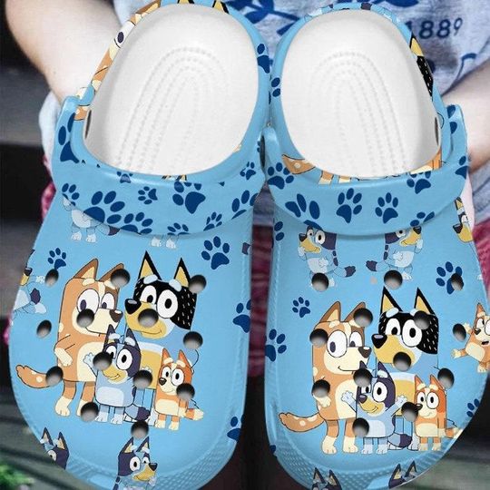Discover BlueyDad Family Birthday Clogs, Clogs Shoes For Men Women and Kid, Funny Clogs Crocs, Crocband, Cartoon Dog Family