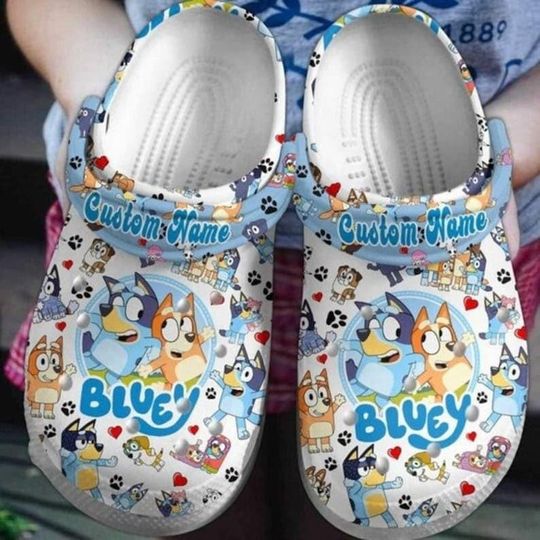 Discover Personalized BlueyDad Family Birthday Clogs, Clogs Shoes For Men Women and Kid, Funny Clogs Crocs, Crocband, Cartoon Dog Family