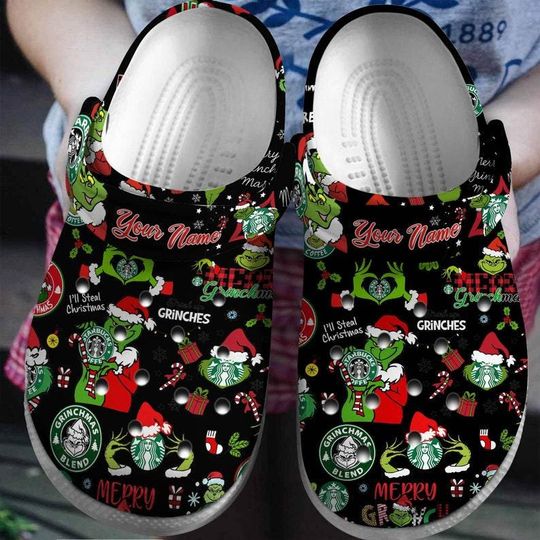 Discover Funny funny character Christmas Black And White Clogs, funny character Summer Crocs, funny character Clogs For Women Men, Clogs Sandals, Christmas Gift