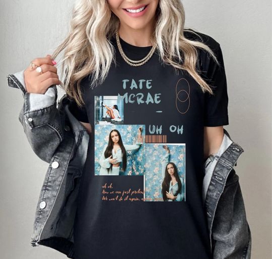 Discover Tate McRae T-Shirt, Tate McRae Fan Gift Shirt, Tate McRae 2024 Concert Merch,tate McRae uh oh t shirt, Homage Retro 90s Graph comfort colors