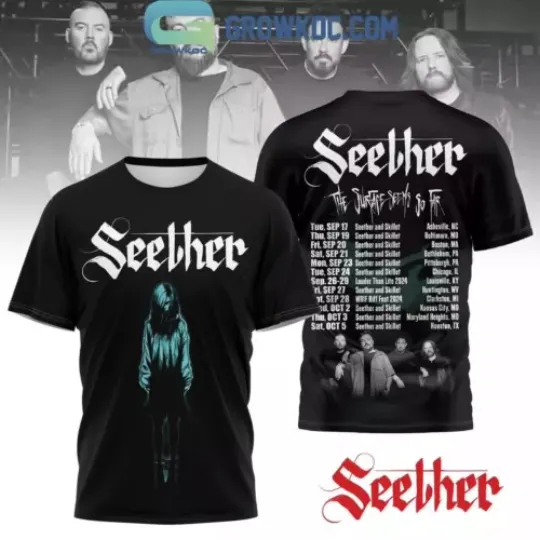 Discover Seether The Surface Seems So Far Tour 2024 3D T-Shirt