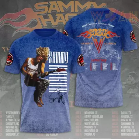 Discover Tour 2024 Sammy Hagar 3D T-Shirt