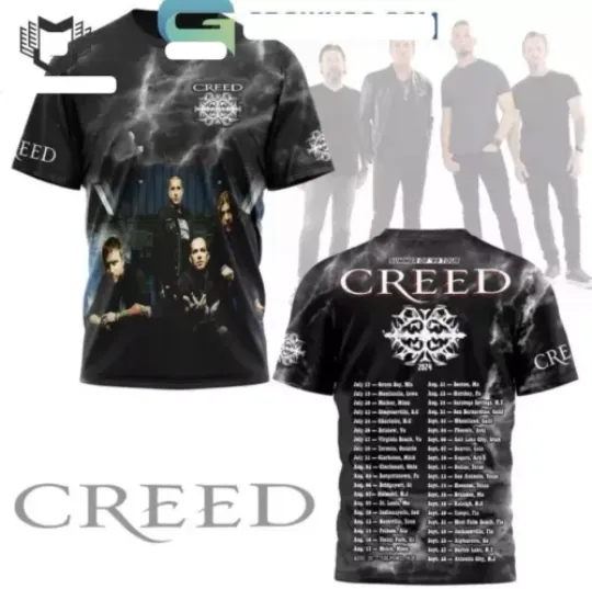 Discover Creed Band Summer Of 99 Tour 2024 3D T-Shirt