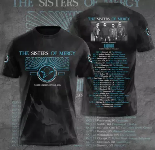 The Sisters Of Mercy 3D Shirt North American Tour 2024 Unisex All Sizes