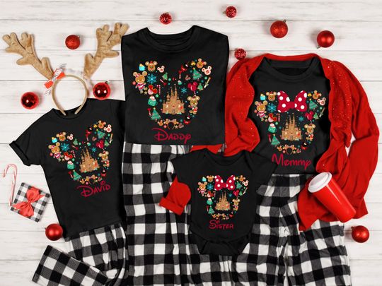 Discover Custom Disney Christmas Gingerbread Shirts, Mickey Minie Christmas Family TShirt, Christmas Squad, Disney Christmas Shirt, Disneyland Shirts