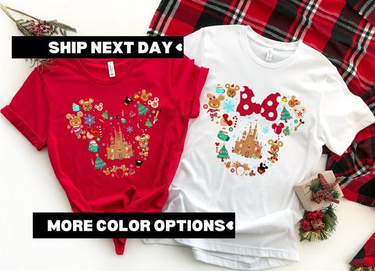 Discover Mickey and Minnie Christmas Shirt, Disney Christmas Shirt, Very Merry Disney Christmas Party Shirt, Disney Christmas Matching Shirt