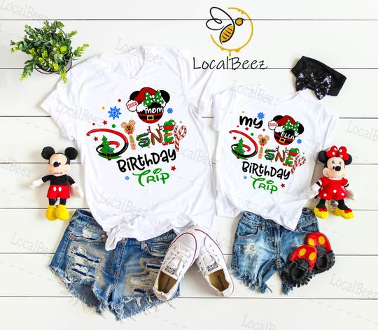 Discover Disney Christmas Birthday Shirts,  Disney Birthday Trip, Disney Birthday Matching Shirts, Disney Christmas Matching Shirts DL135
