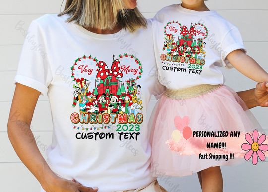 Discover Very Merry Disney Shirt, Disney Christmas Shirts, Disney Christmas Family Shirts, Disney Matching shirts, Disney Christmas Kids Shirts CO69