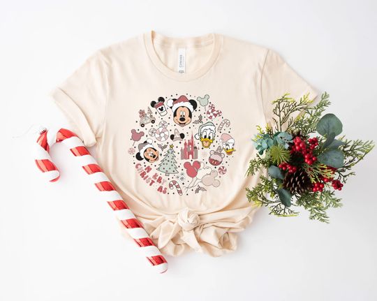 Discover Disney Christmas Vintage Shirt, Mickey And Friends Christmas Vintage Shirt, Disney Family Xmas Shirts, Merry Christmas, Disneyland Xmas