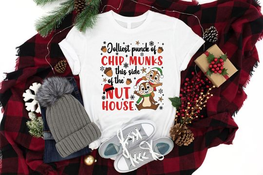 Discover Chip and Dale Christmas Shirt, Disney Christmas Trip Shirt, Double Trouble Shirt, Disney Family Christmas Shirt, Christmas Couple Shirts