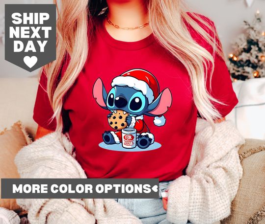 Discover Stitch Christmas Shirt, Disney Christmas Shirt, Stitch Shirt, Disney Shirt, Christmas Shirt, Disney Matching Shirts, Christmas Mickey Shirts