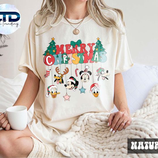 Discover Vintage Mickey and Friends Christmas Shirt, Mickey's Very Merry Christmas Party 2024 Shirt, Disney Family Matching Shirt, Mickey Mouse Shirt