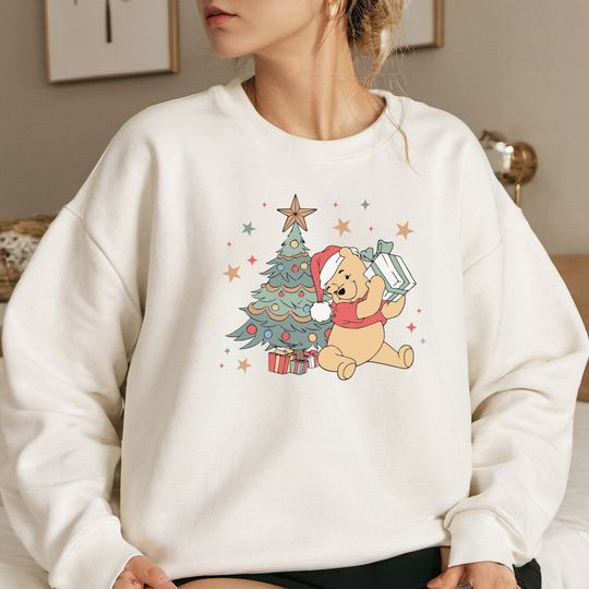 Discover Winnie The Pooh Christmas Shirt,  Pooh Bear Christmas Shirt, Winnie The Pooh Holiday Shirt, The Pooh Christmas Sweatshirt