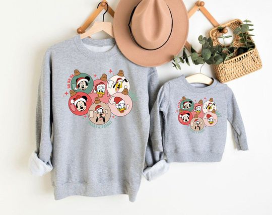 Discover Matching Mama & Mini Sweatshirts, Disneyland Christmas Sweatshirt, Mickey's Tree Farm, Mickey And Friends Christmas, Christmas Disney Family