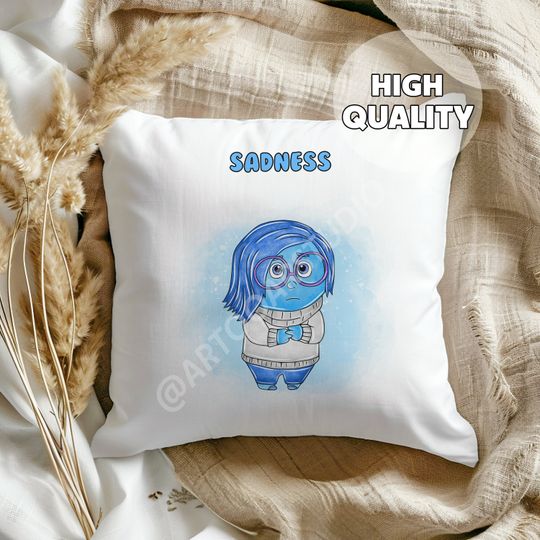 Sadness Inside Out 2 Pillow -  Its okay to Feel of the Feels, Gift for Kids