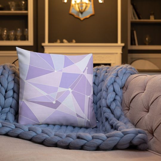 Discover Purple Galactic Photo Wall - Premium Throw Pillow - Couch Sofa - All-Over Print