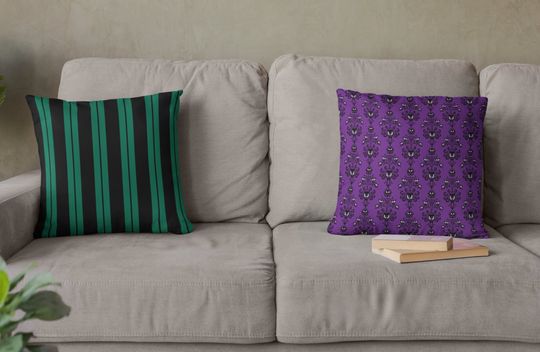 Discover Haunted Mansion Wallpaper  Pillow with Insert  (1 pillow/insert included)
