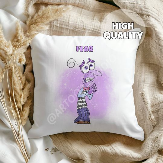 Fear Inside Out 2 Pillow -  Its okay to Feel of the Feels, Gift for Kids