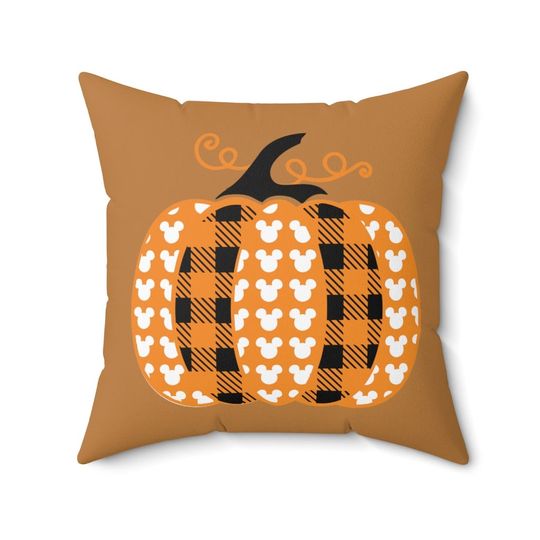 Pumpkin Square Pillow / Mickey Pumpkins / Disney Inspired Decor / Thanksgiving Decor