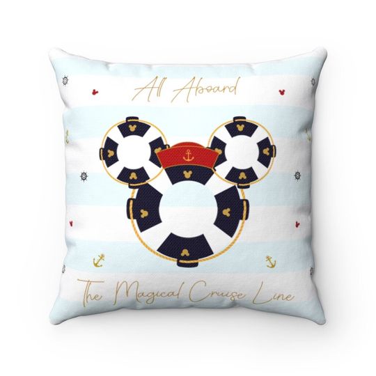 Discover Magical Cruise Line Throw Pillow, Disney Pillow, Mickey Cushion, Disney Cushion