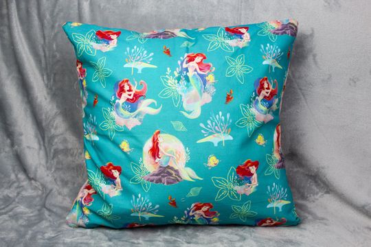 Discover The Little Mermaid Cushion Ariel Cushion Disney Cushion Cartoon Cushion Cotton
