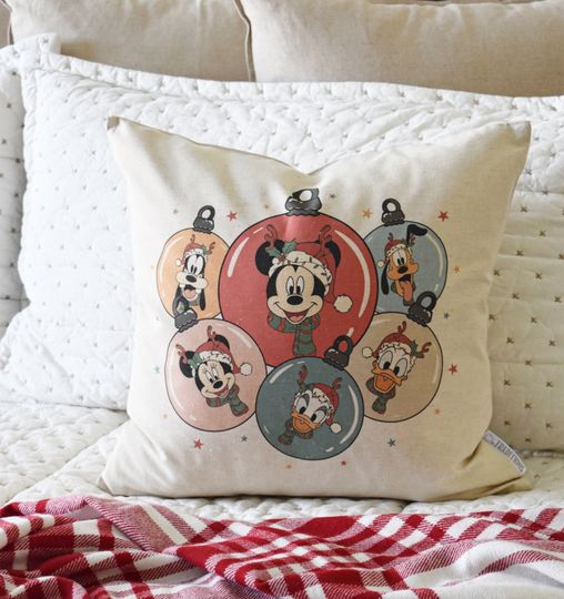 Discover Disney Christmas decor, Happiest Place on Earth pillow covers, Disney pillow covers
