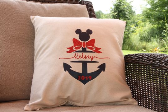 Discover Personalized Disney Cruise Mickey / Minnie Character Autograph Pillow Cover (Cover ONLY)