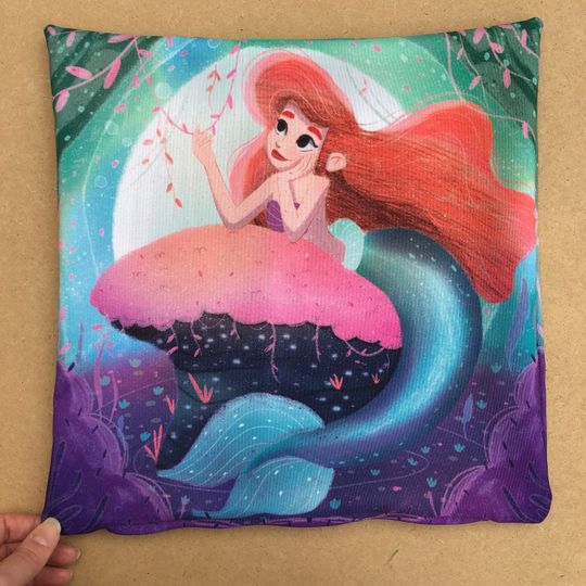 Cushion Cover The Little Mermaid | Cushion Pillow Fanart Disney