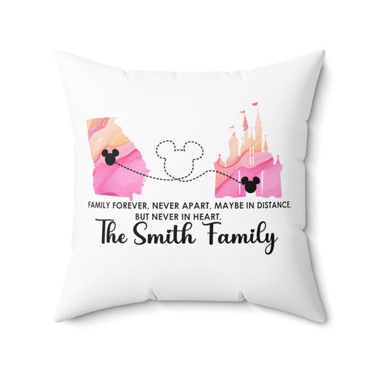 Discover Custom Family Trip Pillow, States Decorative Pillow, Vacation Pillow